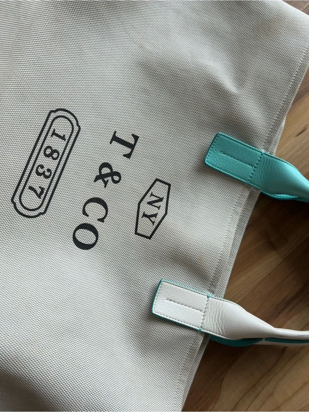 Tiffany & Co. T & CO 1837 Canvas Tote Bag $2200 Lowest price!!
